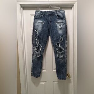 Rue21 Blue Distressed Skinny Jeans